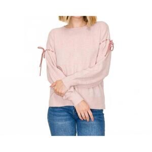 NEW STACCATO bow tie sleeve sweater in blush